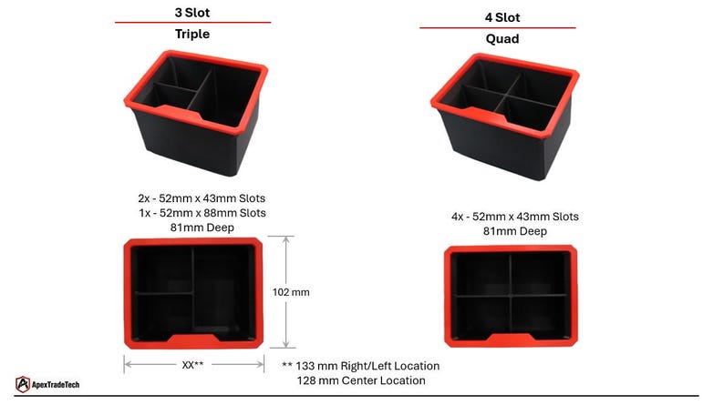 Milwaukee PACKOUT 3 Drawer 48-22-8443 |Heavy Duty Standard Series Bin | 3 Pack Left/Right | Toolbox Organizer